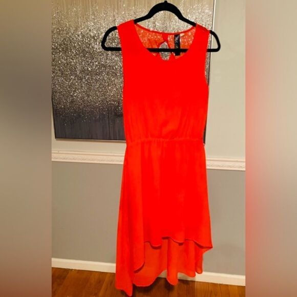 Blue Rain size M Red sheer dress - Picture 1 of 3